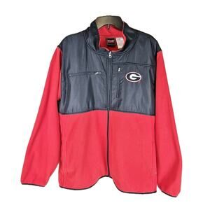 Genuine Stuff Georgia Bulldogs Red/Black Full Zip Pockets Size XXL